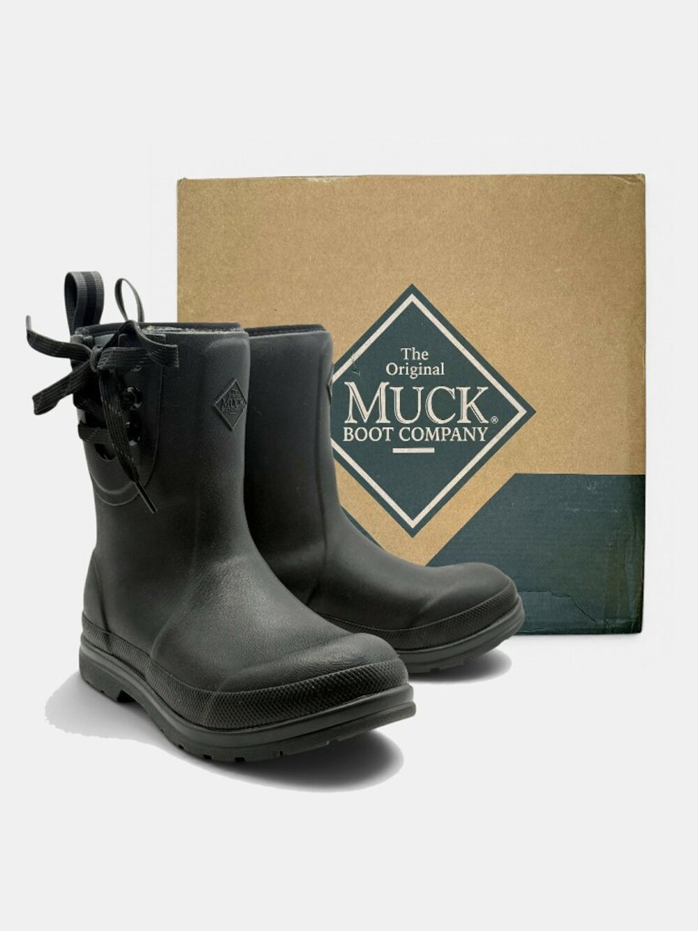 Muck Originals Women’s Pull On Mid Boots Black Size 5 Waterproof NWT